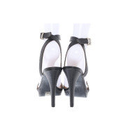 Armani Jeans Sandals Leather in Black