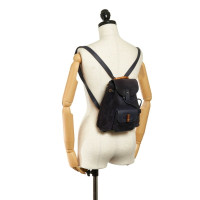 Gucci Bamboo Backpack aus Wildleder in Blau