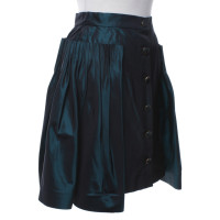 Chanel skirt made of silk in green