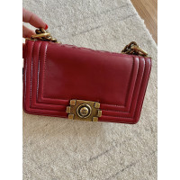 Chanel Boy Chain Handle Leather in Bordeaux