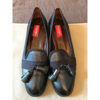 Carel Slippers/Ballerinas Leather in Petrol