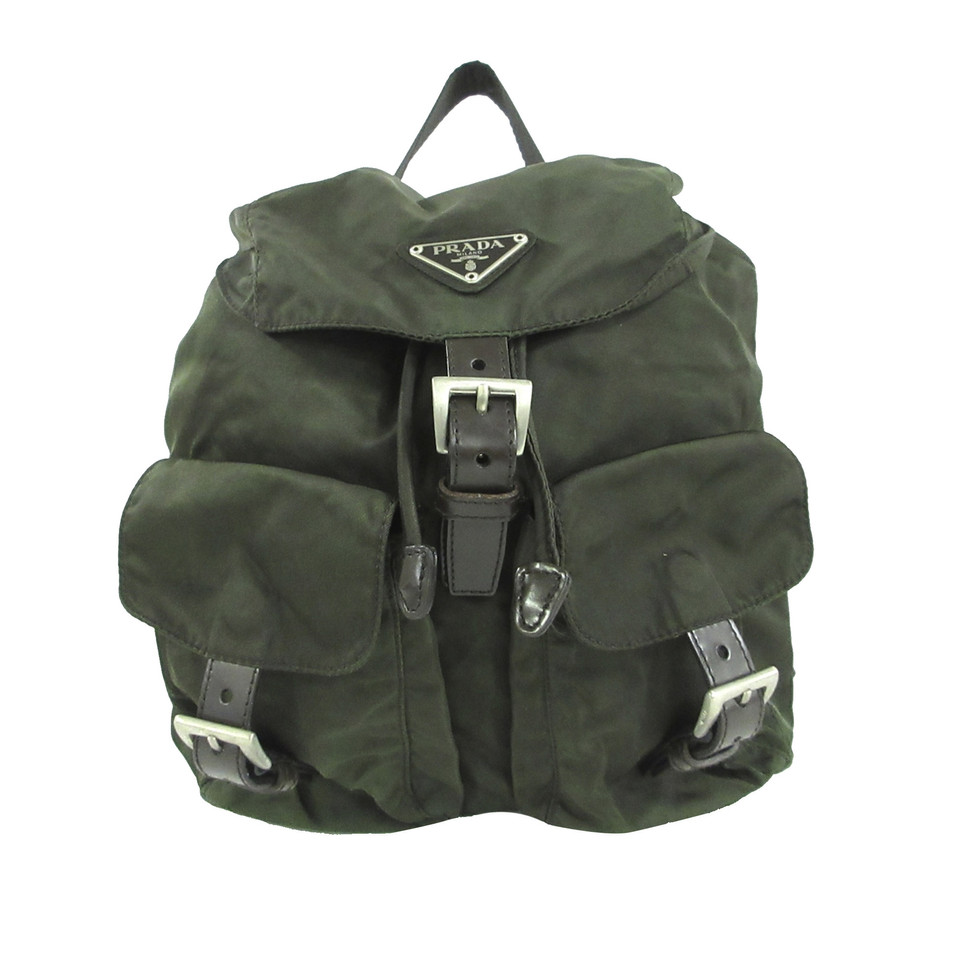 Prada Backpack Cotton in Green