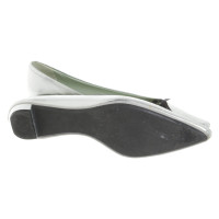 Prada Ballerinas in Silber-Metallic