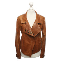 Donna Karan Jacket/Coat Leather in Brown