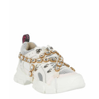 Gucci Flashtrack Sneakers in Pelle in Bianco