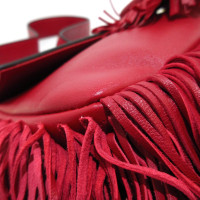 Fendi Umhängetasche aus Leder in Rot