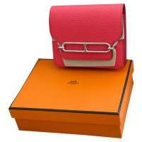Hermès Roulis Slim Wallet Leather in Pink