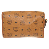 Mcm Pochette in Tela in Marrone