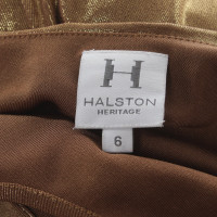 Halston Heritage Robe de couleur or