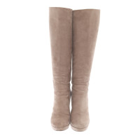 Gucci Stiefel aus Leder in Taupe