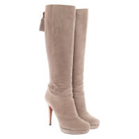 Gucci Stiefel aus Leder in Taupe