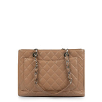 Chanel Grand  Shopping Tote Leer in Roze