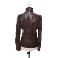 Strenesse Jacke/Mantel aus Leder in Braun