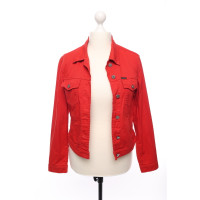 Calvin Klein Jacke/Mantel aus Baumwolle in Rot