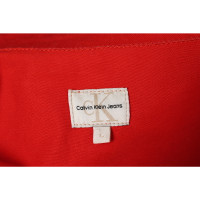 Calvin Klein Jacke/Mantel aus Baumwolle in Rot