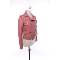 Michael Kors Jacke/Mantel aus Leder in Rosa / Pink