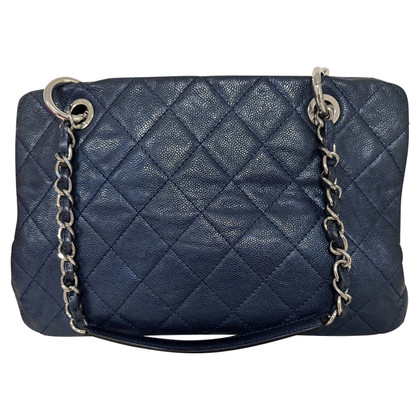 Chanel Shopping Tote Leather in Blue