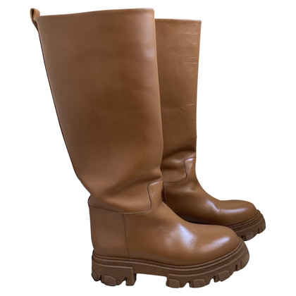 Gia Couture Boots Leather in Ochre