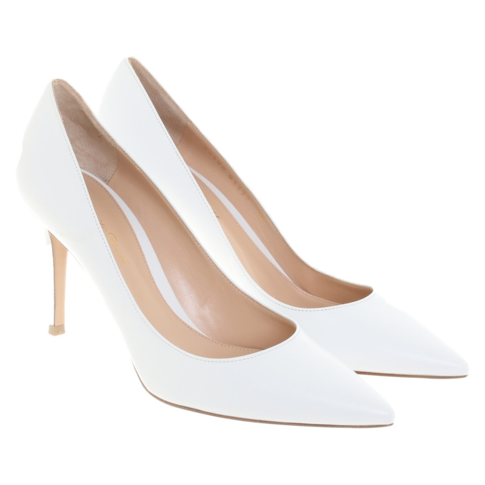 Gianvito Rossi Pumps/Peeptoes Leer in Wit