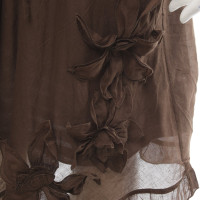 Prada Vestito in Cotone in Marrone