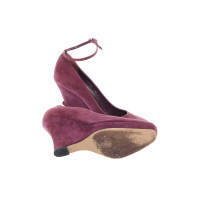 Gucci Wedges aus Leder in Violett