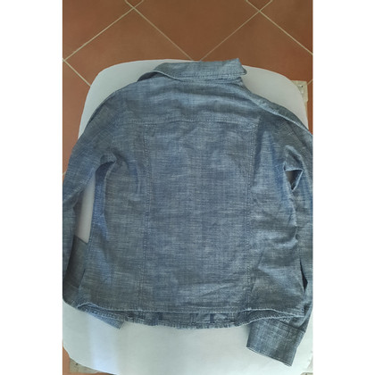 Armani Jeans Jacke/Mantel aus Baumwolle in Blau