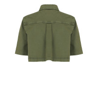 Balmain Jacke/Mantel aus Baumwolle in Grün