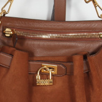 Tom Ford Lock-Front Bag Suede in Brown