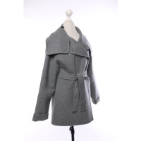 Hermès Jacke/Mantel aus Kaschmir in Grau