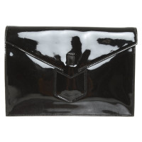 Yves Saint Laurent Clutch Bag Patent leather in Black