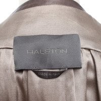 Halston Heritage Veste/Manteau en Cuir en Taupe