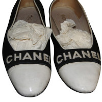 Chanel  White Navy Ballerinas Logoi