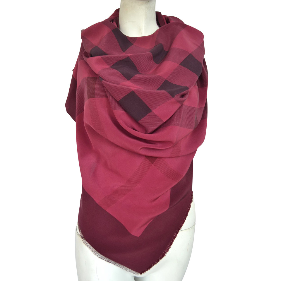 Burberry Silk scarf with check pattern