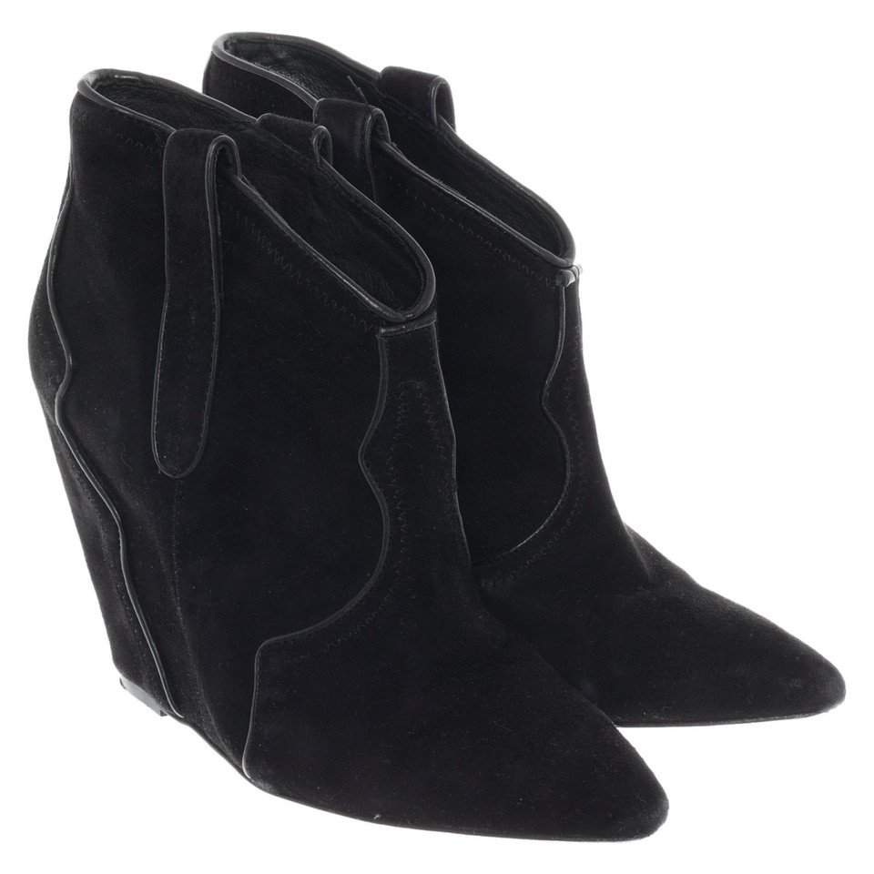 Ash Bottines en Cuir en Noir