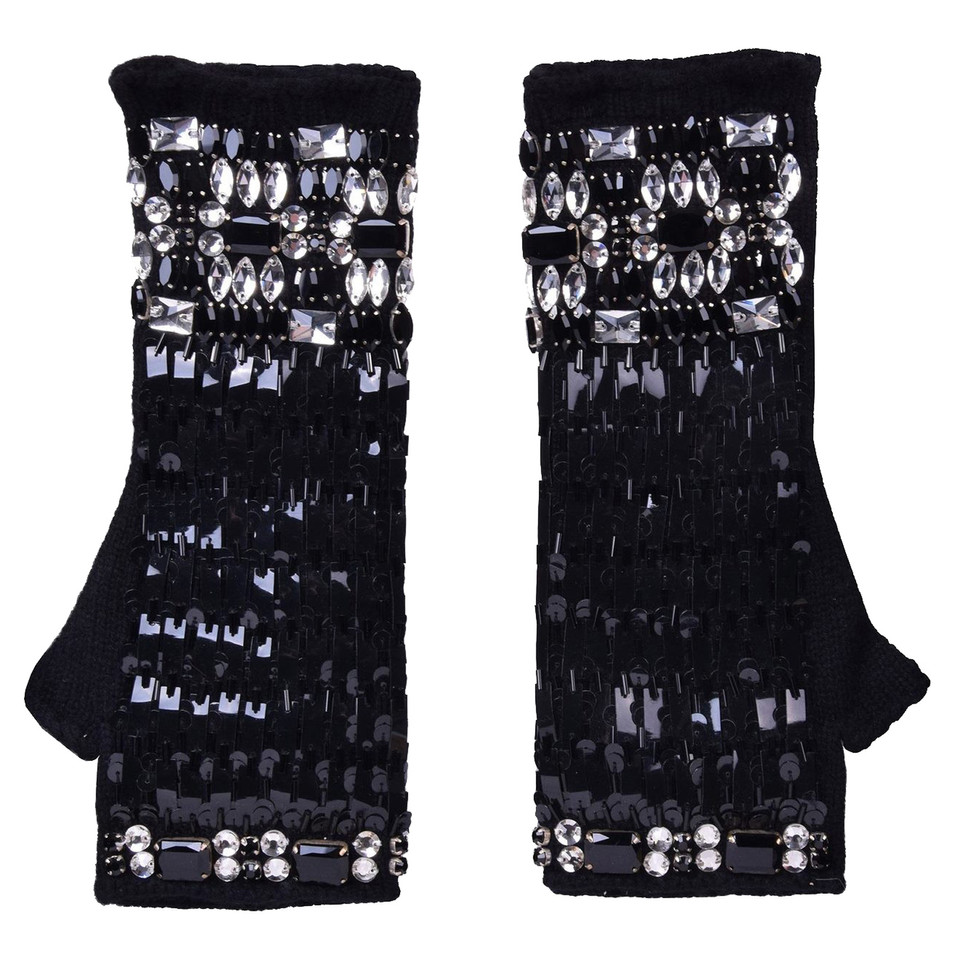 Dolce & Gabbana Gebreide handschoenen met edelstenen