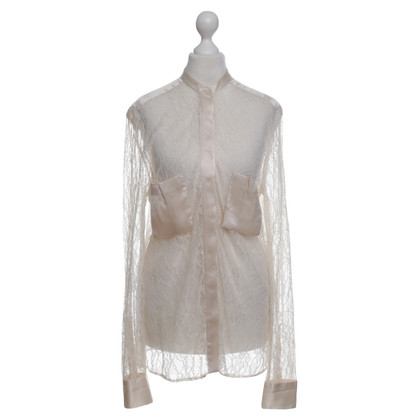 By Malene Birger Delicate lace blouse with silk