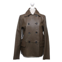 Paul Smith Jacket/Coat Leather in Olive