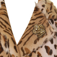 Rosenberg & Lenhart Real fur blazer with animal print