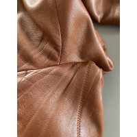 Rena Lange Jacke/Mantel aus Leder in Braun