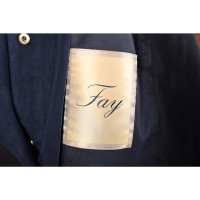 Fay Jacke/Mantel aus Leder in Blau