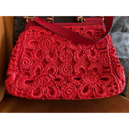 Dolce & Gabbana Sicily Bag in Pelle in Rosso