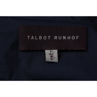 Talbot Runhof Jurk Katoen in Blauw