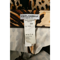 Dolce & Gabbana Paire de Pantalon en Coton en Marron