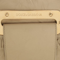 Dolce & Gabbana Handtas Leer in Beige