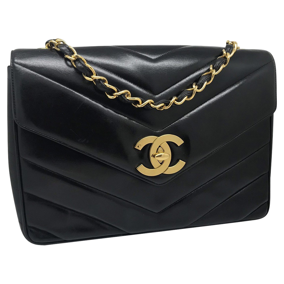 Chanel "Jumbo Chevron Flap Bag"