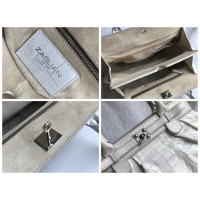 Zagliani Handtasche aus Leder in Weiß