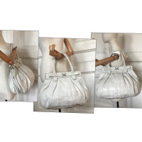 Zagliani Handtasche aus Leder in Weiß