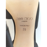 Jimmy Choo Pumps/Peeptoes aus Seide in Schwarz