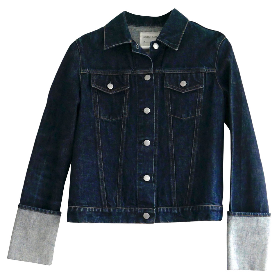 Helmut Lang Giacca/Cappotto in Cotone in Blu