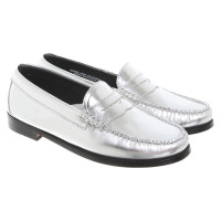 Re/Done Slippers/Ballerinas Leather in Silvery